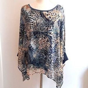 Midnight velvet sheer blouse